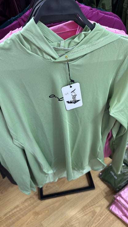 تيشرت تمرين كابيتشو طويل - بفتحة إصبع (Dry Fit)